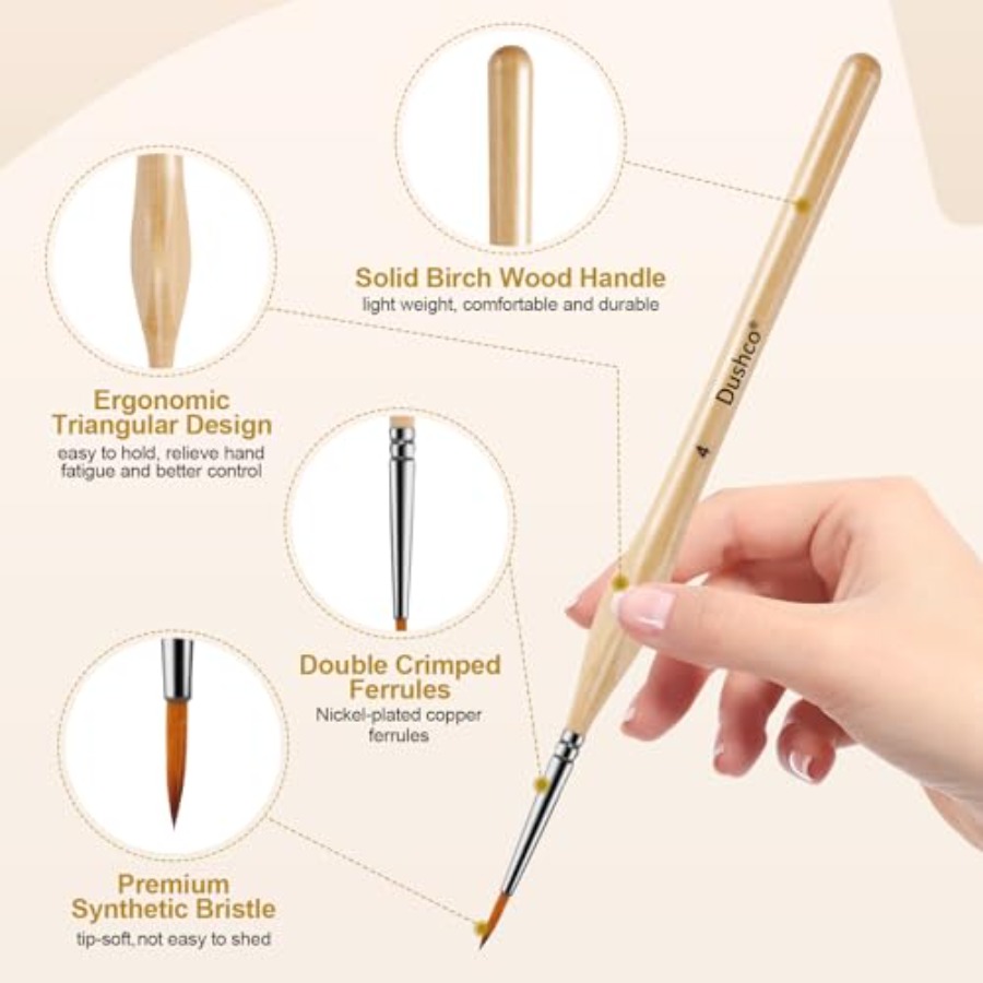 10 pcs Miniature Detail Paint  - Detailing Brush Set 评论和价格