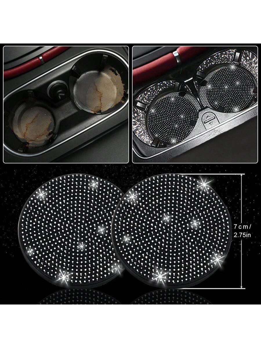 Bling Car Floor Mats Set With  - Dirt Brush Interior 评论和价格