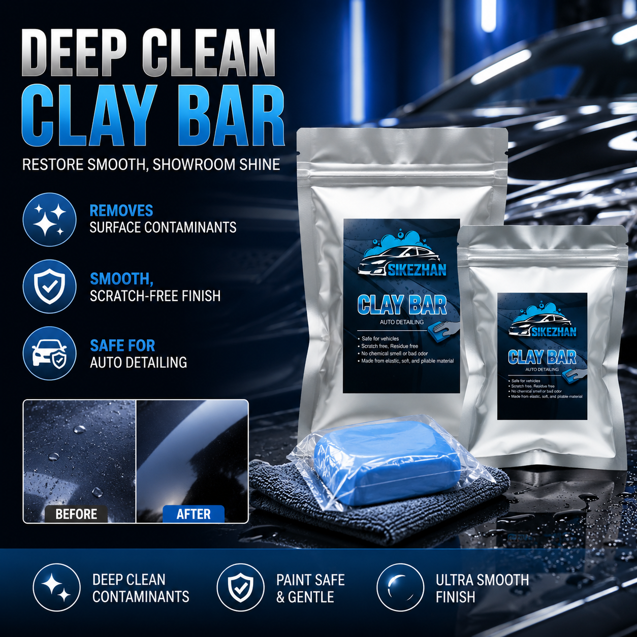 SIKEZHAN Magic Car Clay Bar fo - Clay Bar Lubricant 评论和价格