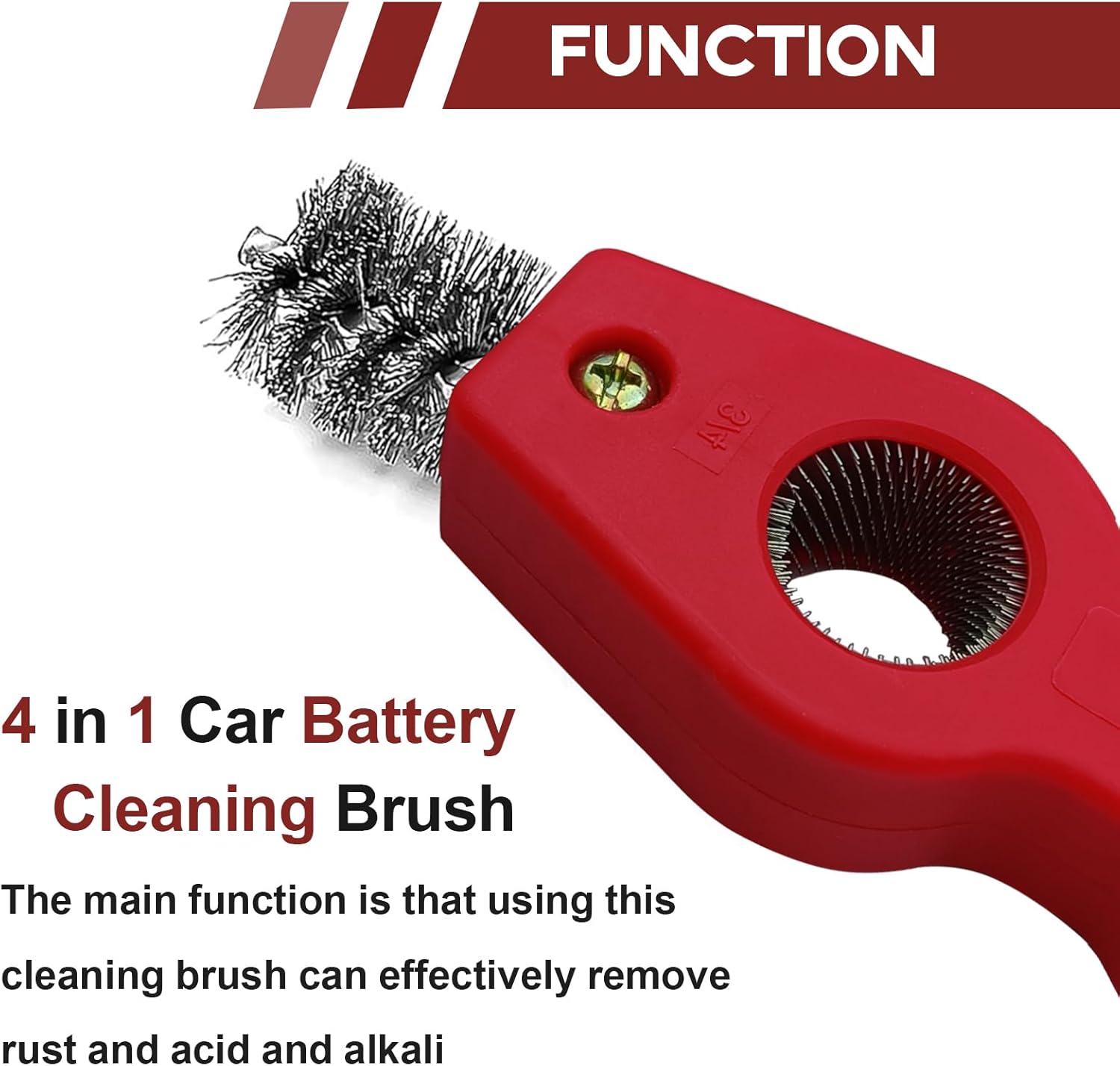 4 in 1 Car Battery Terminal Cl - Car Cleaning Brush 评论和价格