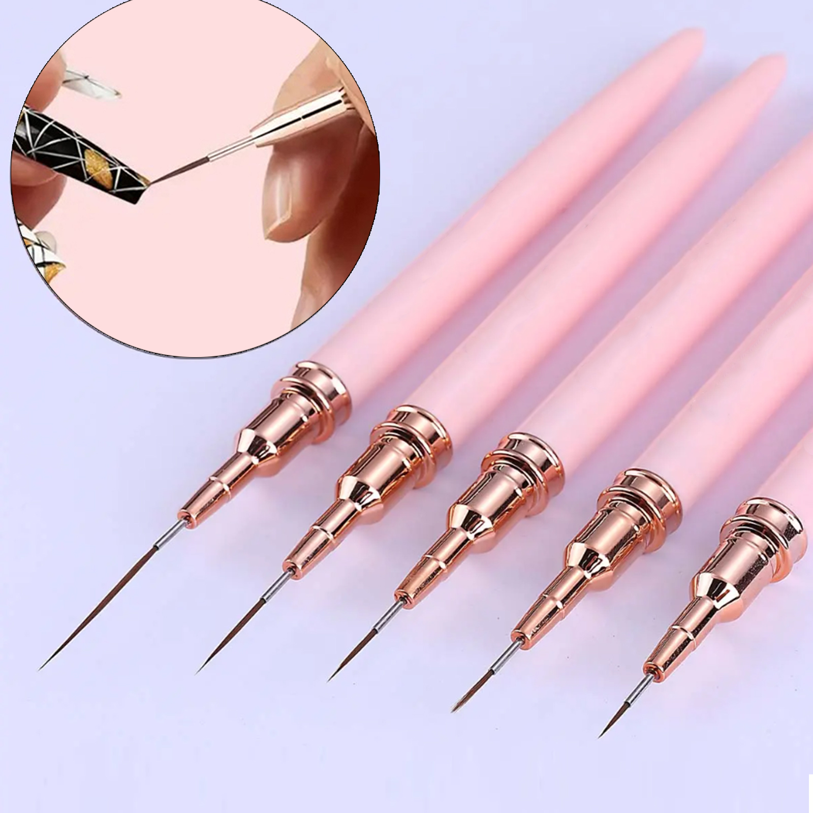5-Piece Nail Art Pen Set, Ultr - Detailing Brush Set 评论和价格