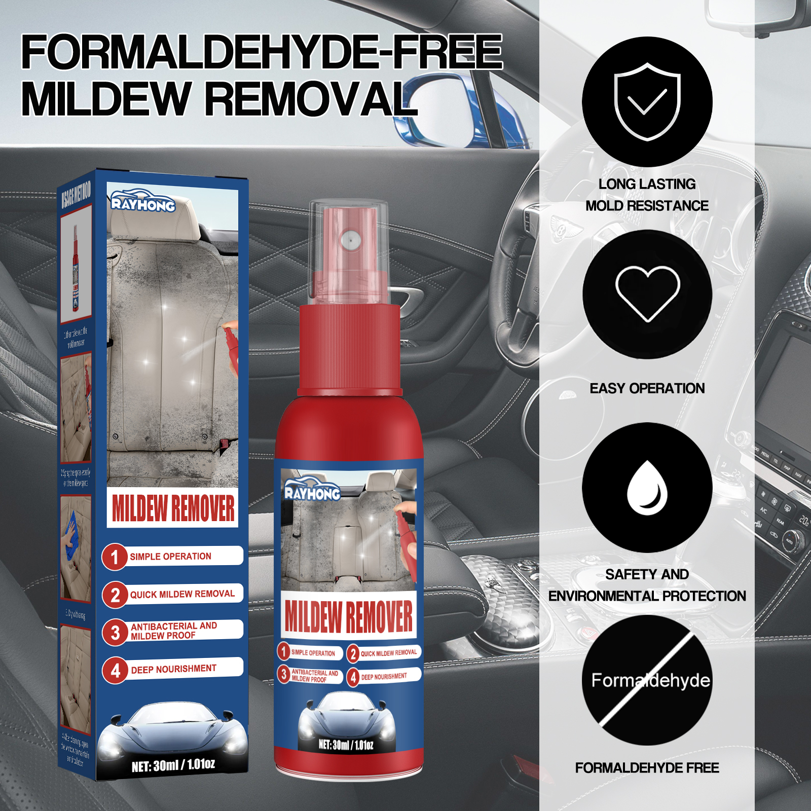 Car Mildew Remover Spray Multi - Seat Cleaner Fabric 评论和价格