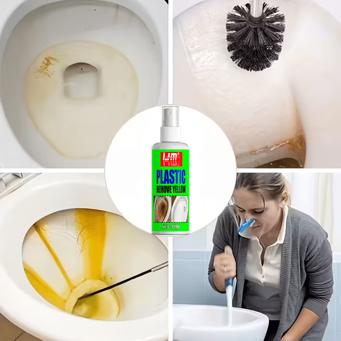 KJM 35ml Toilet Seat Yellow Re - Seat Cleaner Fabric 评论和价格